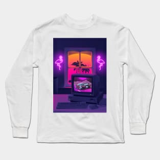 Sunset palms 90s Long Sleeve T-Shirt